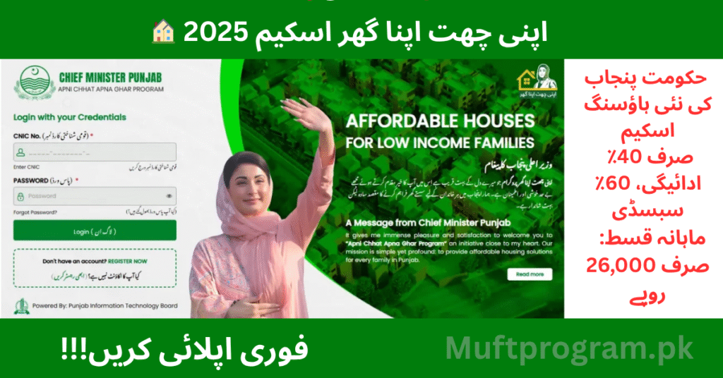 CM Punjab Apni Chat Apna Ghar Scheme 2025